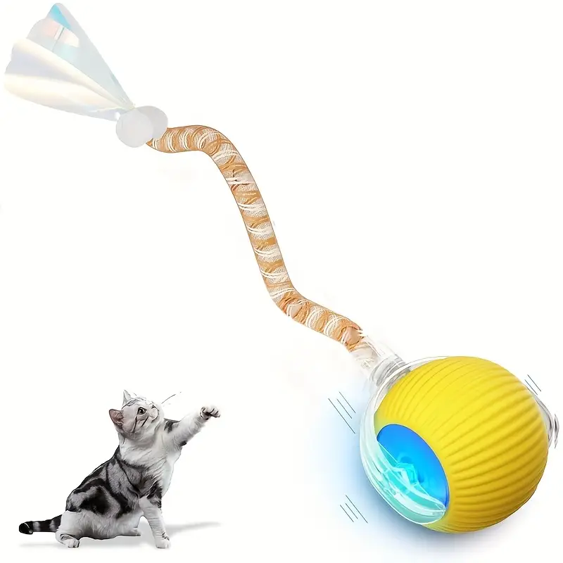 USB Rechargeable - Interactive Cat Toy Ball - ( For small pets )