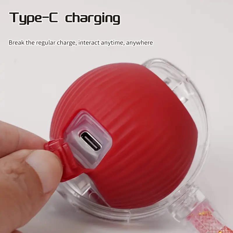 USB Rechargeable - Interactive Cat Toy Ball - ( For small pets )