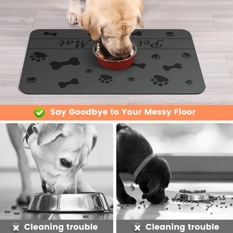 Super Absorbent Dog Bowl Mat 