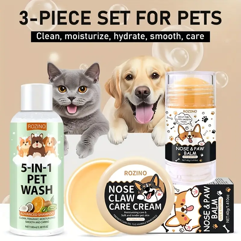 Pet Care Set - 3 Pcs