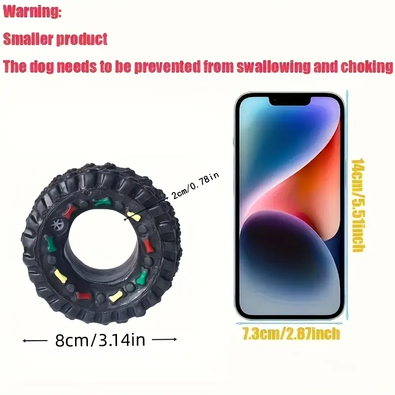 Rubber Tire Dog Chew Toy - ( For Small Pets )