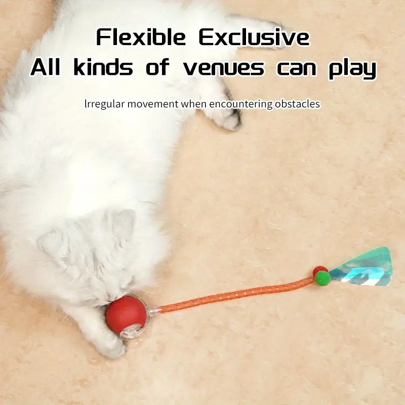 USB Rechargeable - Interactive Cat Toy Ball - ( For small pets )