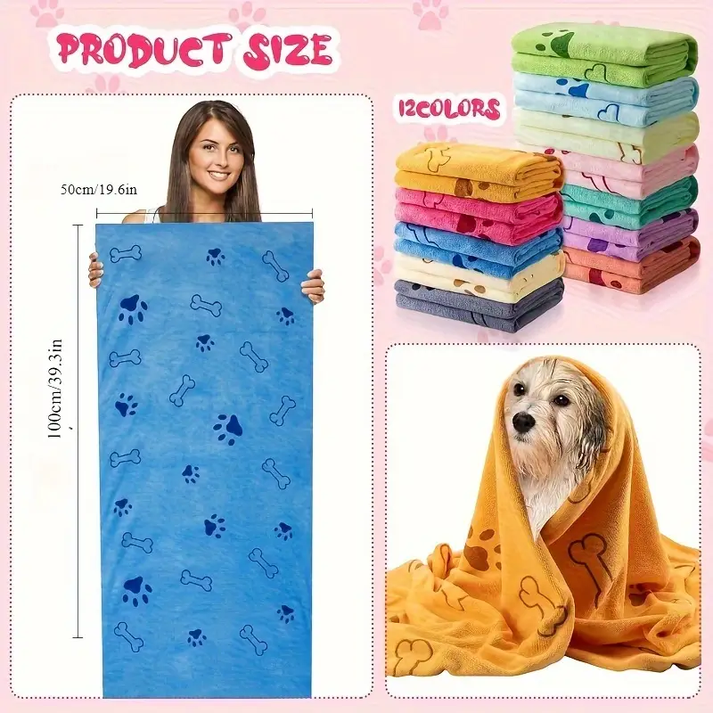 Ultra-Absorbent Microfiber Pet Towel 