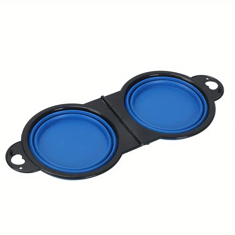 Collapsible Silicone Double Dog Bowl