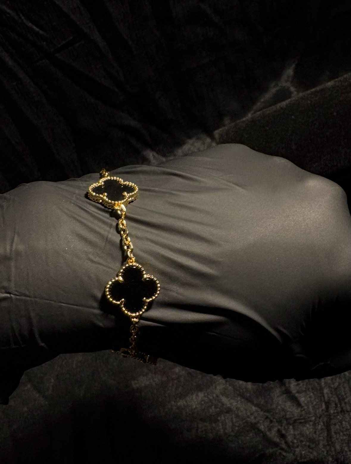 Van Cleef Gold Clover Bracelet Chain
