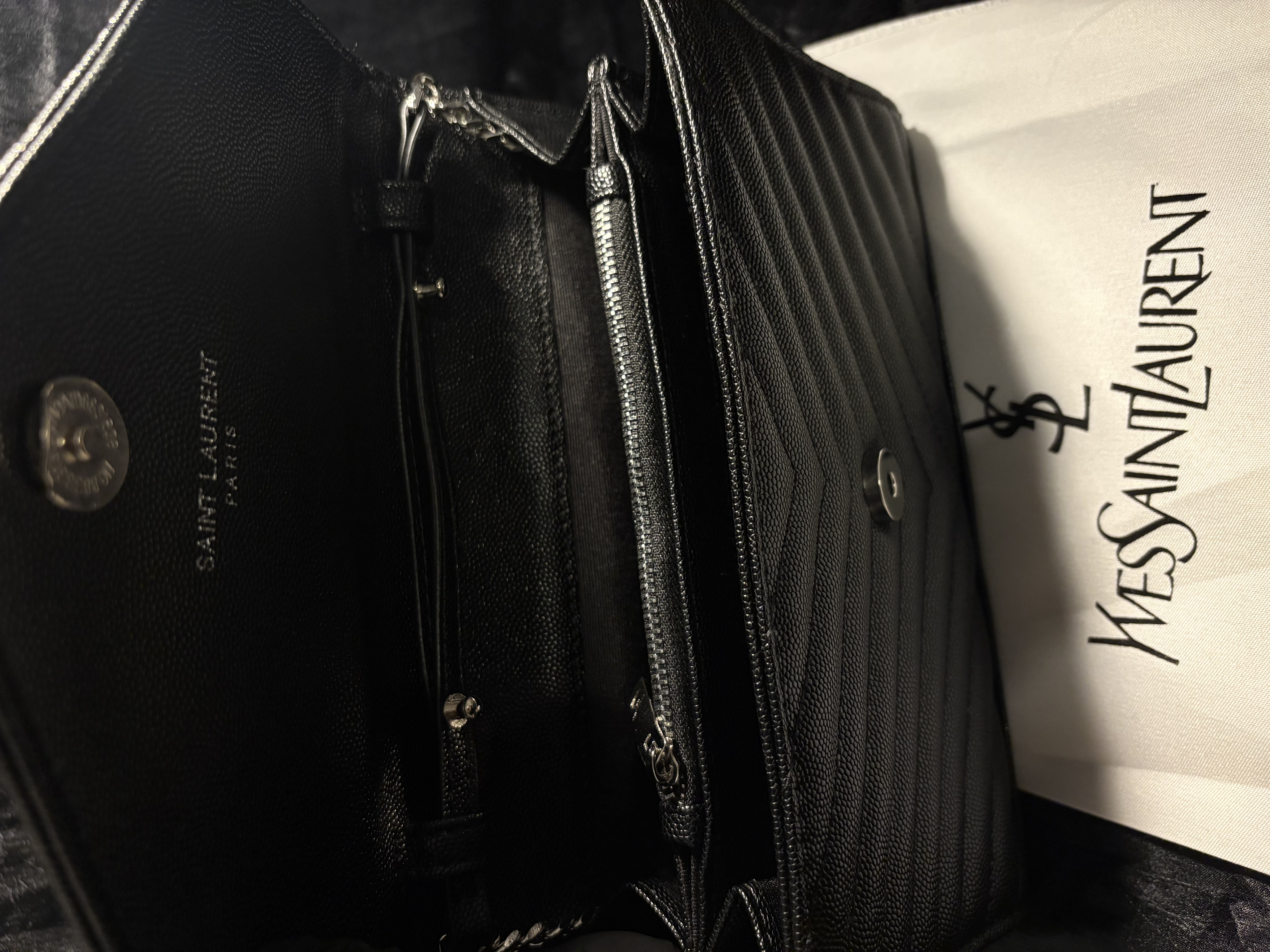 Yves Saint Laurent Black Quilted Leather Shoulder Bag