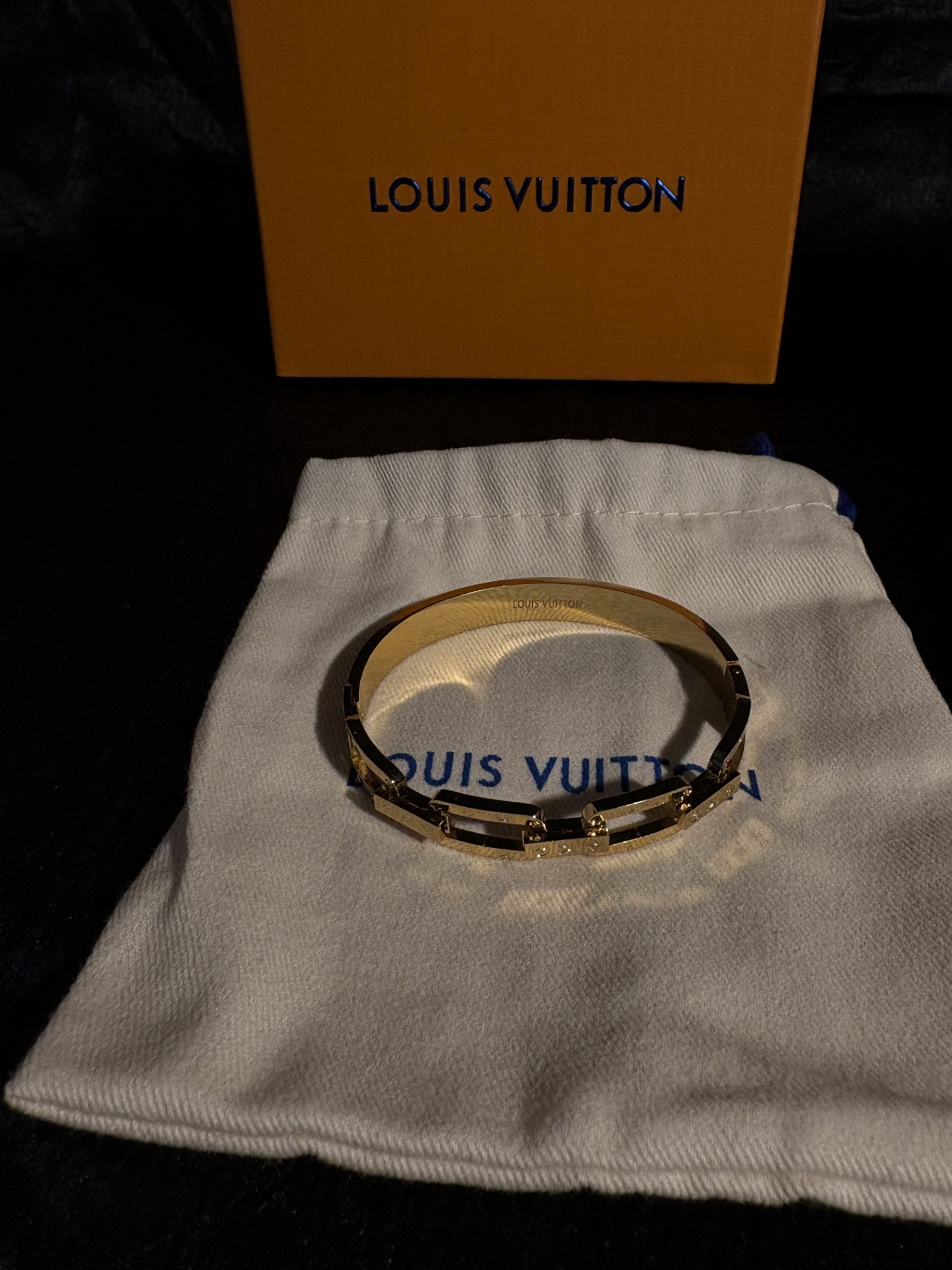 Louis Vuitton Gold Cuff Bangle Bracelet