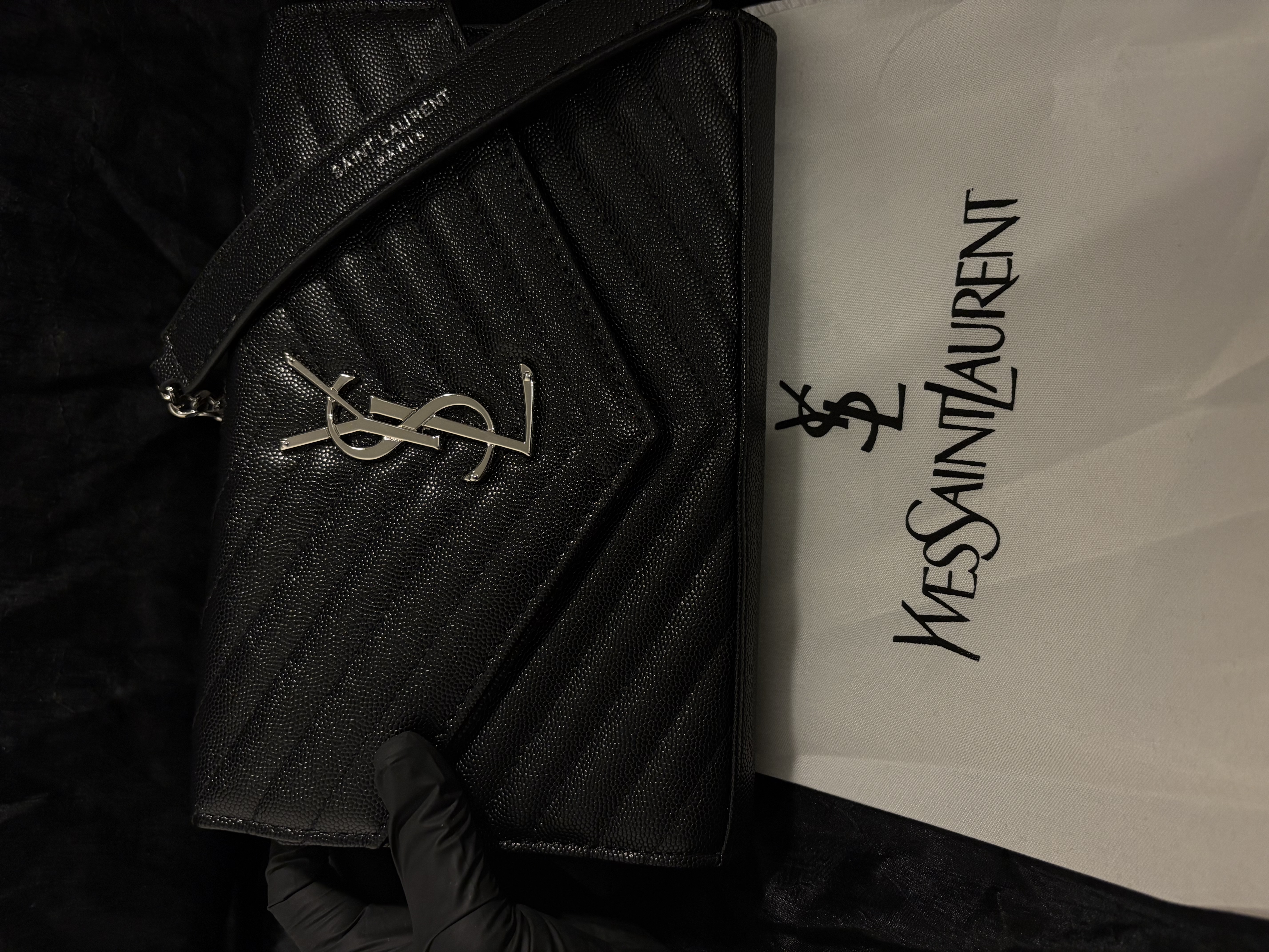 Yves Saint Laurent Black Quilted Leather Shoulder Bag