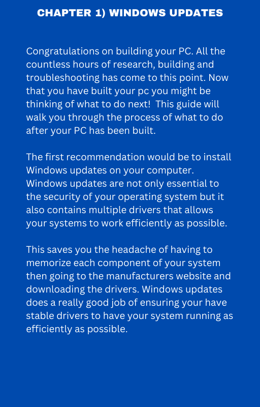 POST Build PC Care Guide