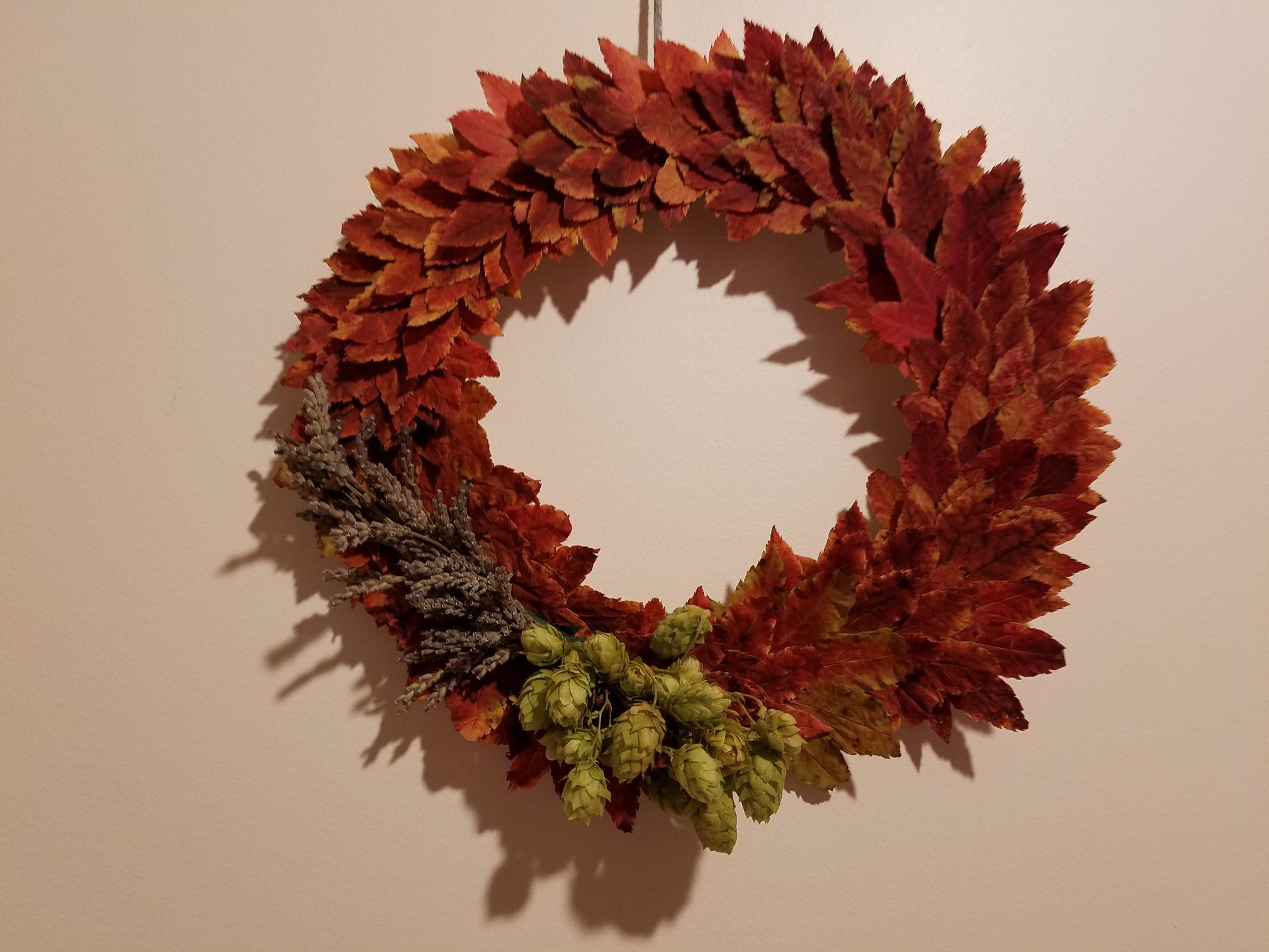 Handmade Autumn Leaf Wreath -Made by order