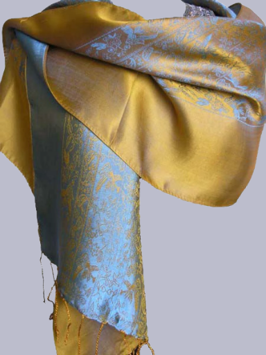 Fandori Luxurious gold and blue reversible design