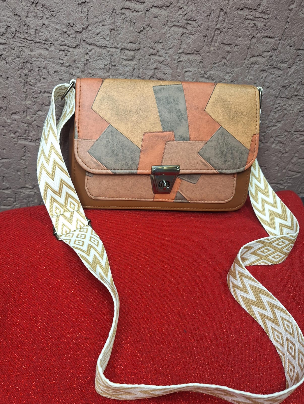 Patchwork Leather Shoulder Bag HB-04