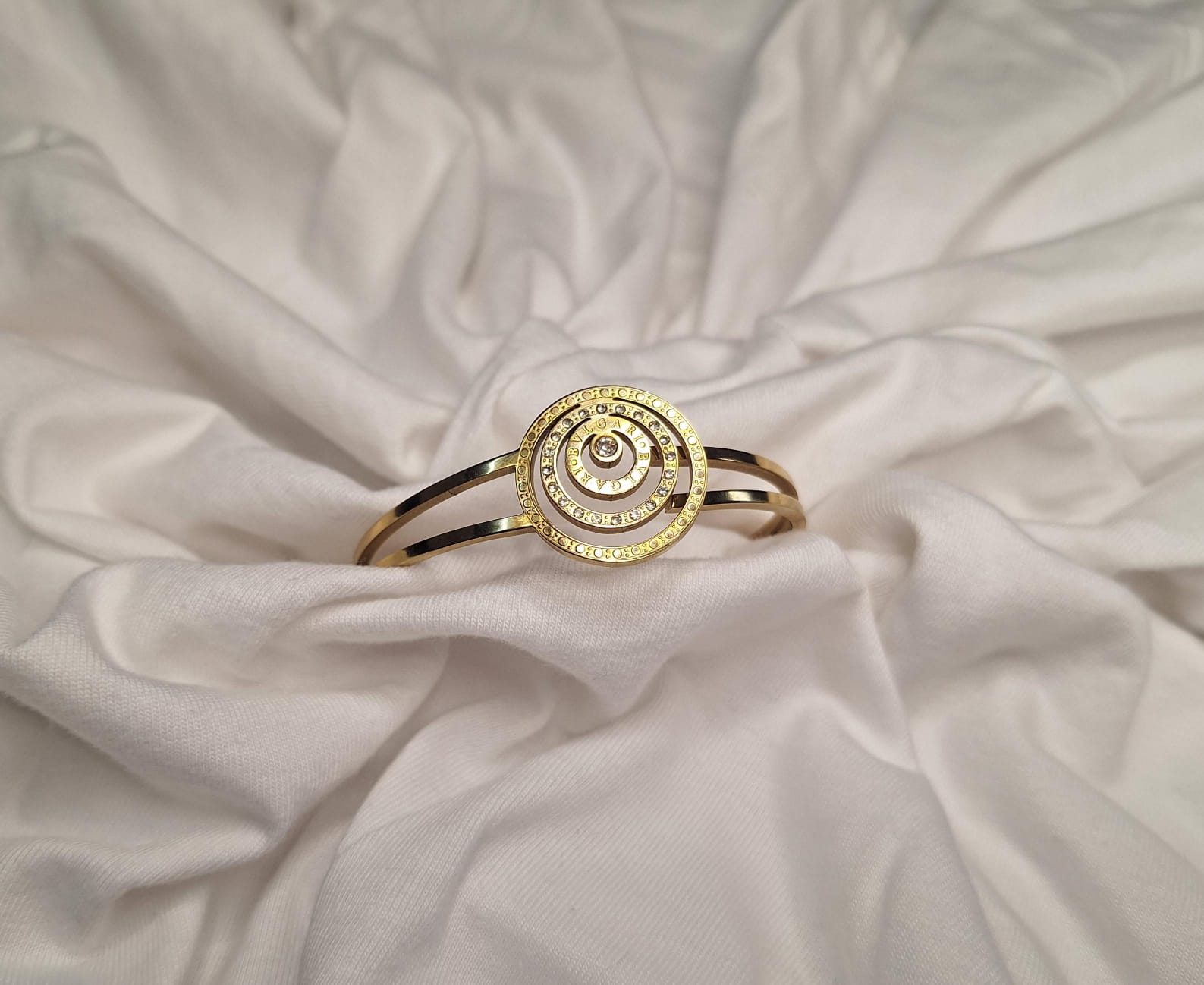 Elegant Gold-Plated Bracelet Anti tarnish (adjustable bracelet) BK-05