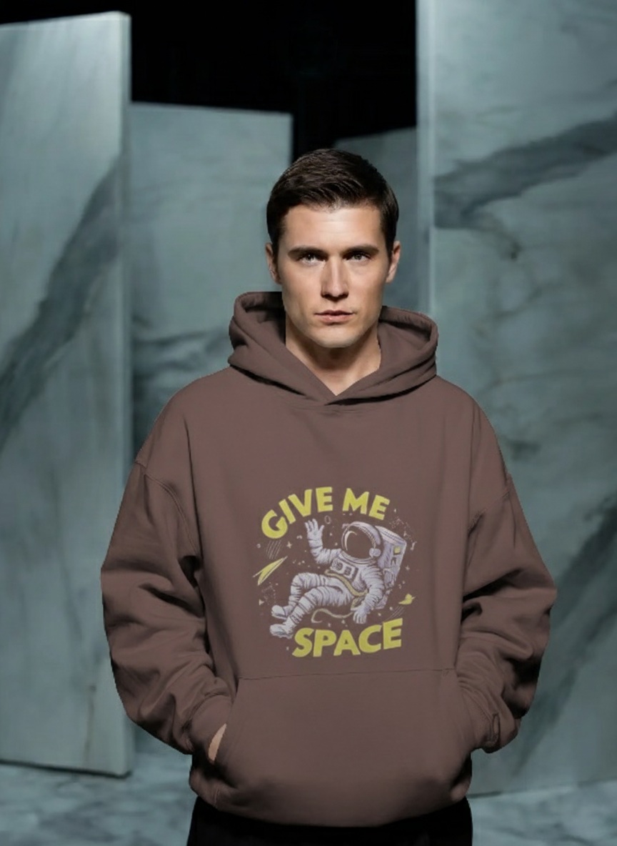 Coffee Brown Give Me Space Hoodie