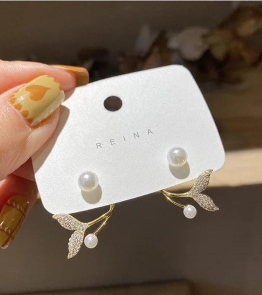 Butterfly pearl stud earing  ER-10