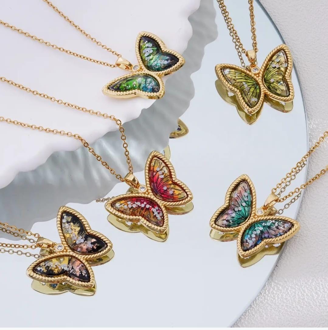 Butterfly necklace(anti tarnish)  ER-06