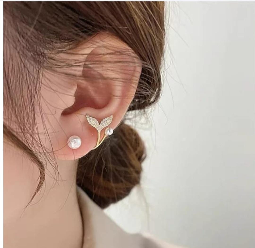 Fish tail stud earing   ER-09