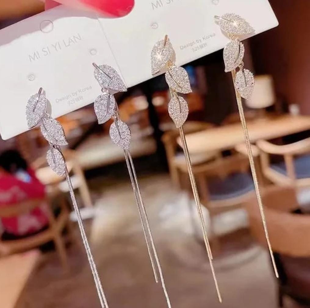 Long hanging leaf earing ER-02