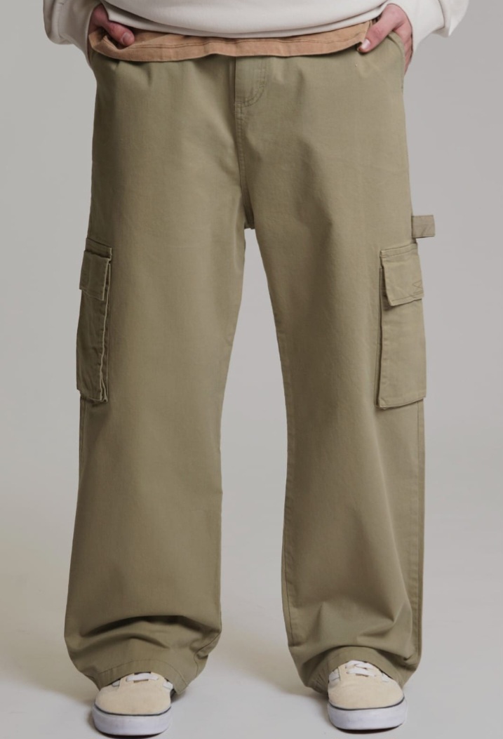 Pantalones cargo Gabardina