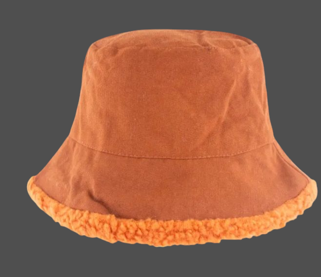 Piluso de tela gamuzada c/ piel