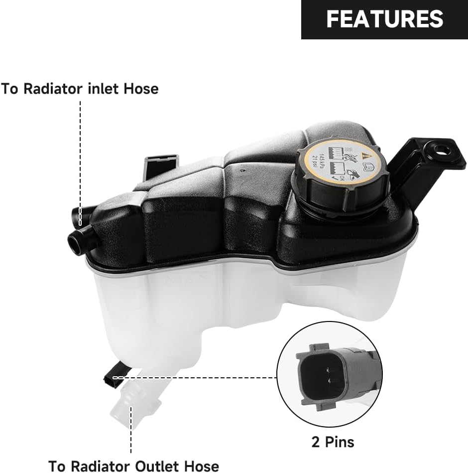 DEPOSITO DE EXPANSIÓN DE REFRIGERANTE CON TAPA Y SENSOR LR024296 LAND ROVER LR2 RANGE ROVER 