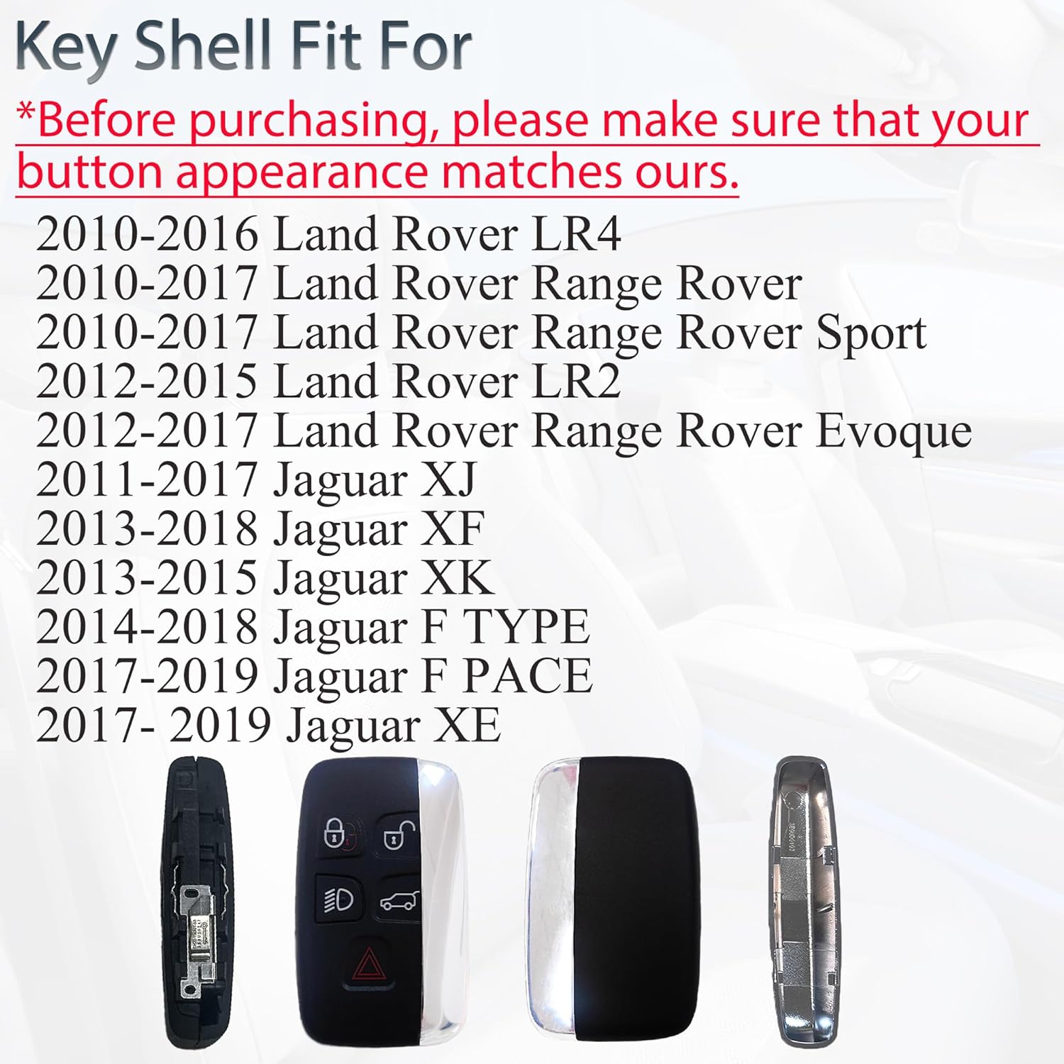 CARACASA DE REPUESTO LAND ROVER RANGE ROVER SPORT EVOQUE LR4 LR2 JAGUAR XJ XF XK F-TYPE F-PACE XE