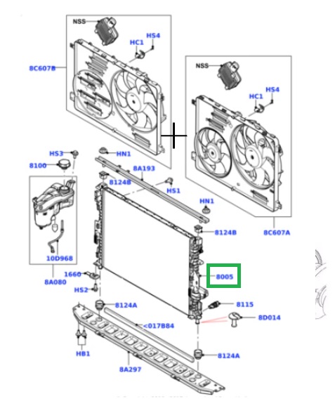 RADIADOR DE REFRIGERACION EVOQUE 2.0 (L538), FREELANDER2 (L359), DISCOVERY SPORT (L550)