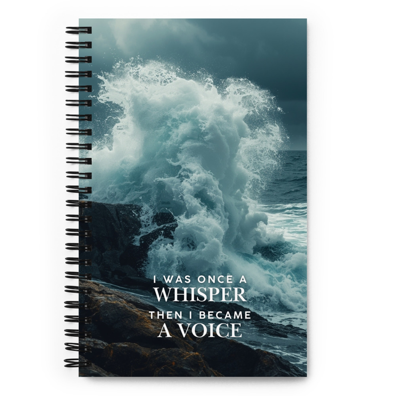 I Was Once a Whisper Then I Became a Voice Dotted Spiral Notebook – Inspirational Quote Bullet Journal, Motivational Writing Notebook for Notes, Ideas & Reflection