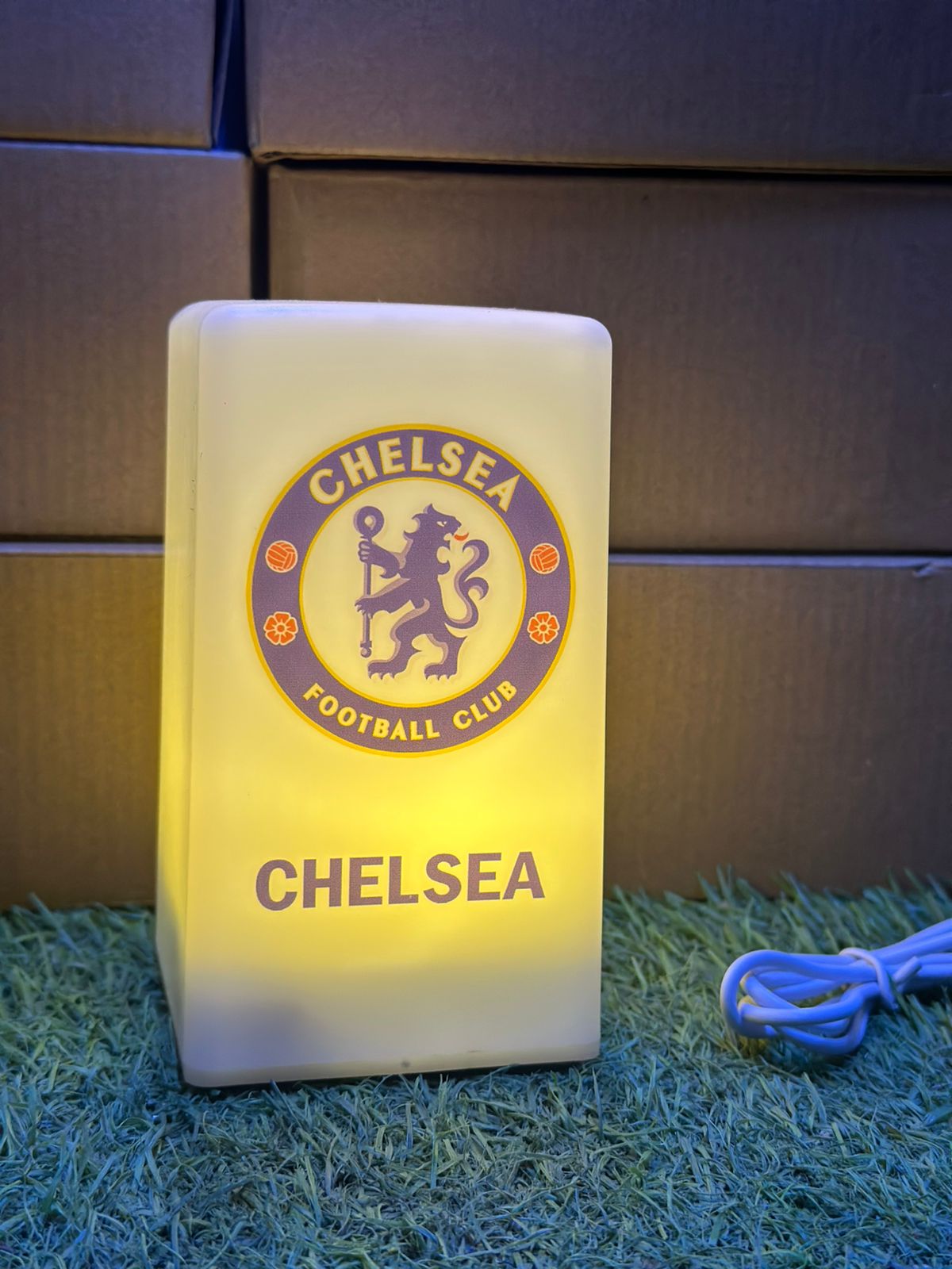 Football team LED Bedside Night Lamp - Rechargeable + has switch butto