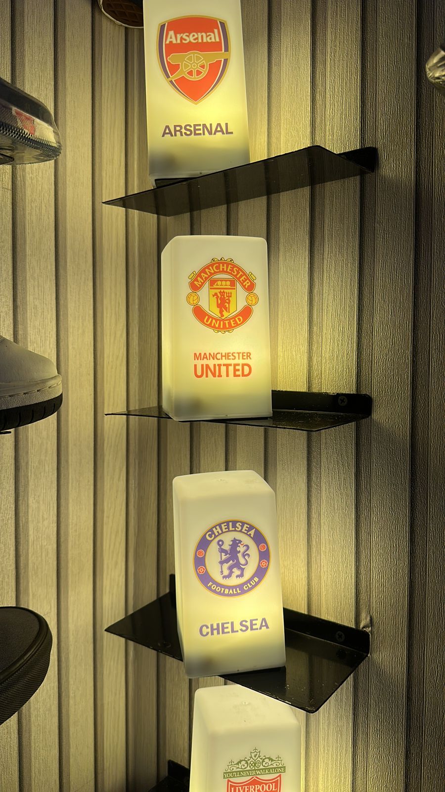 Football team LED Bedside Night Lamp - Rechargeable + has switch butto