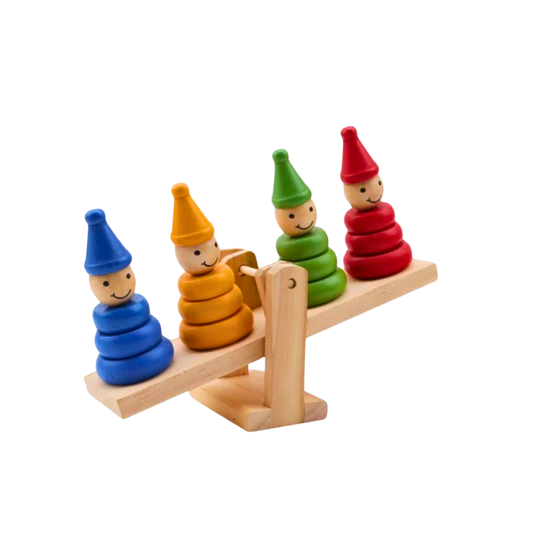 Wooden Colorful Stacking Seesaw Toy