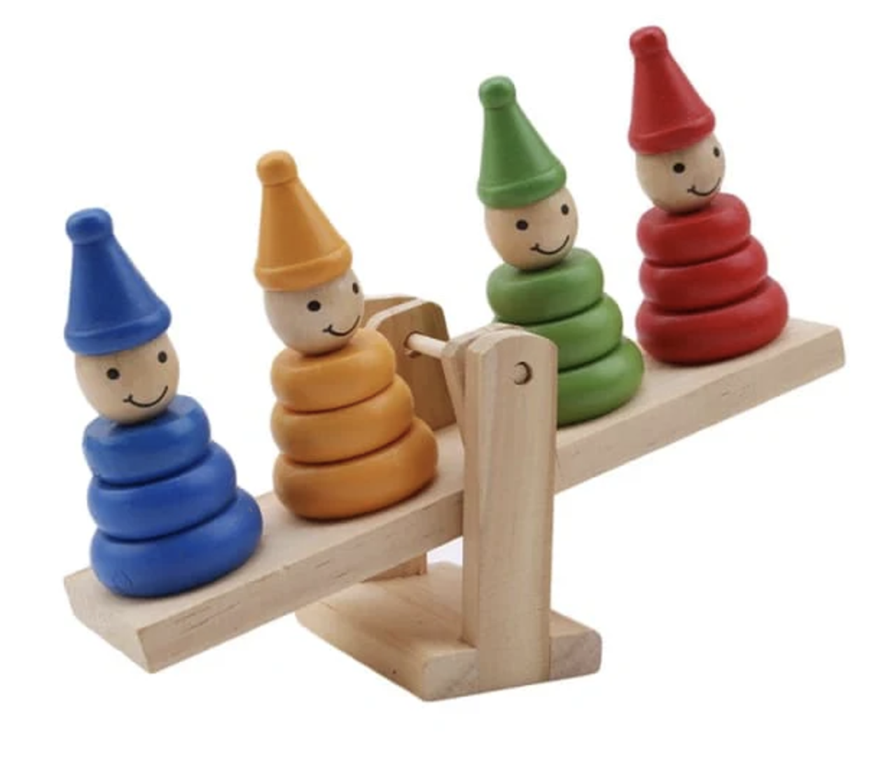 Wooden Colorful Stacking Seesaw Toy