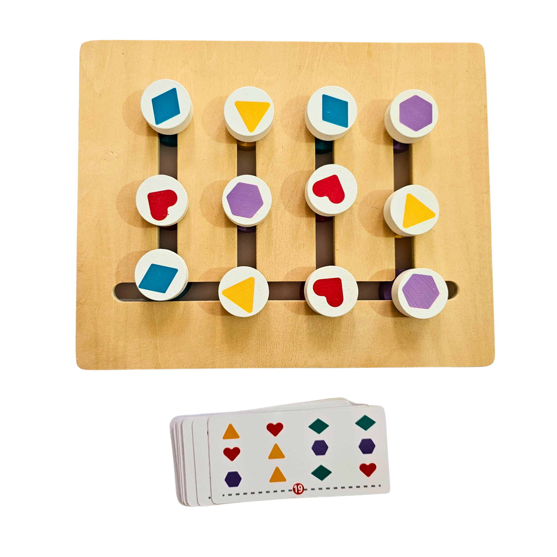 Wooden Pattern Matching Game