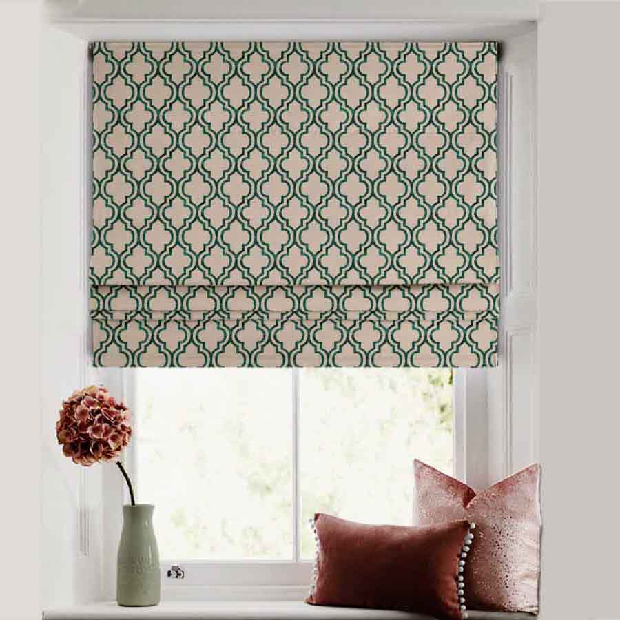 Patterned Roman Shade
