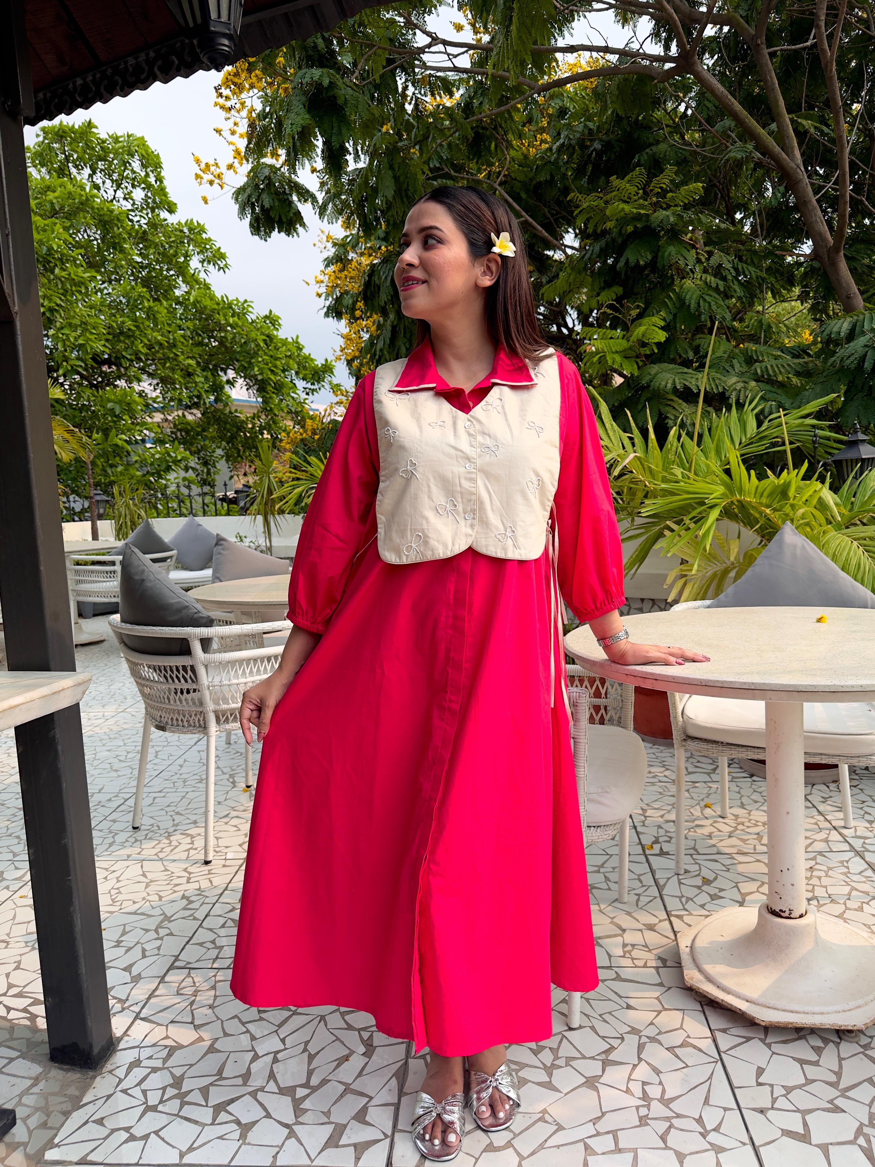 Bright Pink Maxi Dress