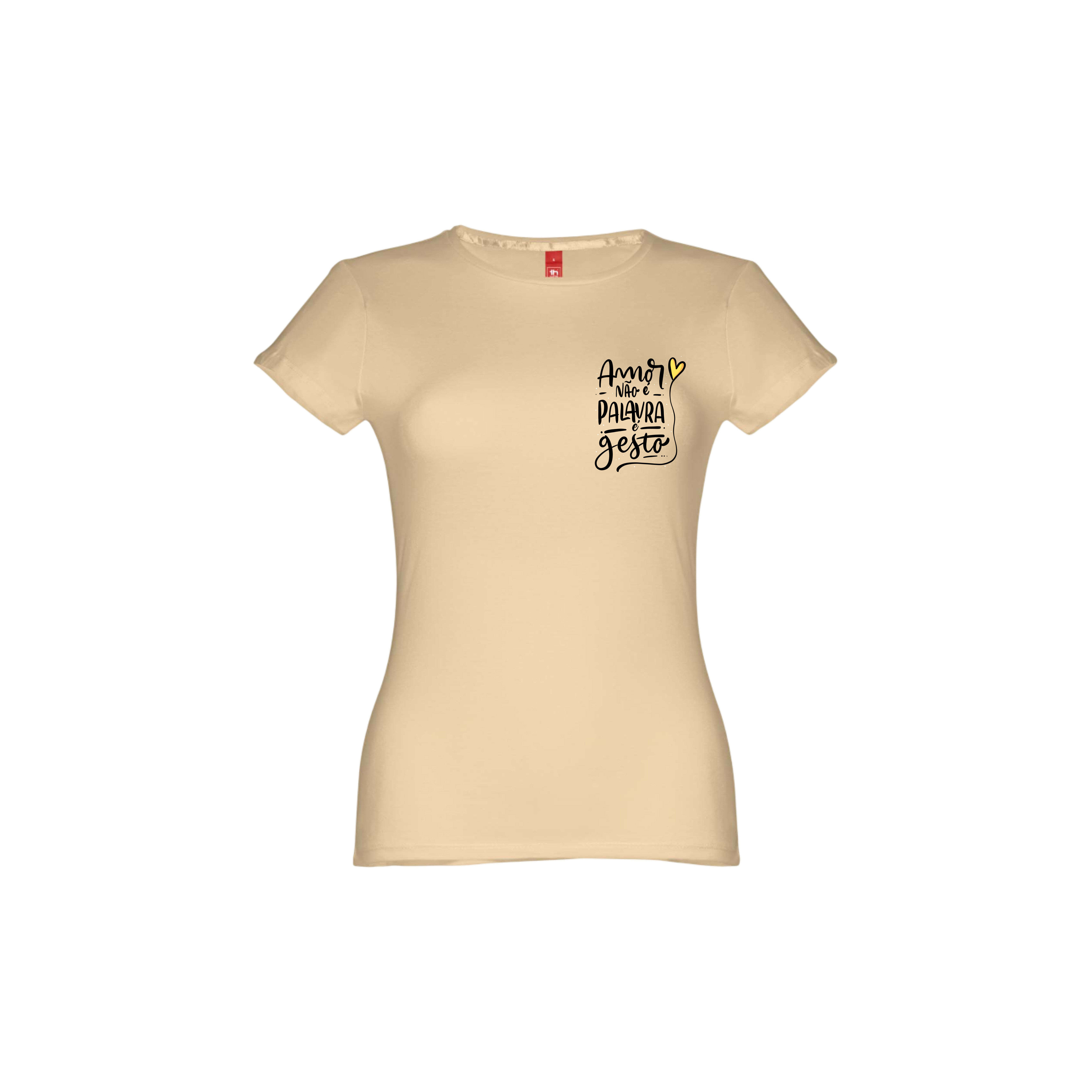 T-shirt amor não é palavra é gesto
