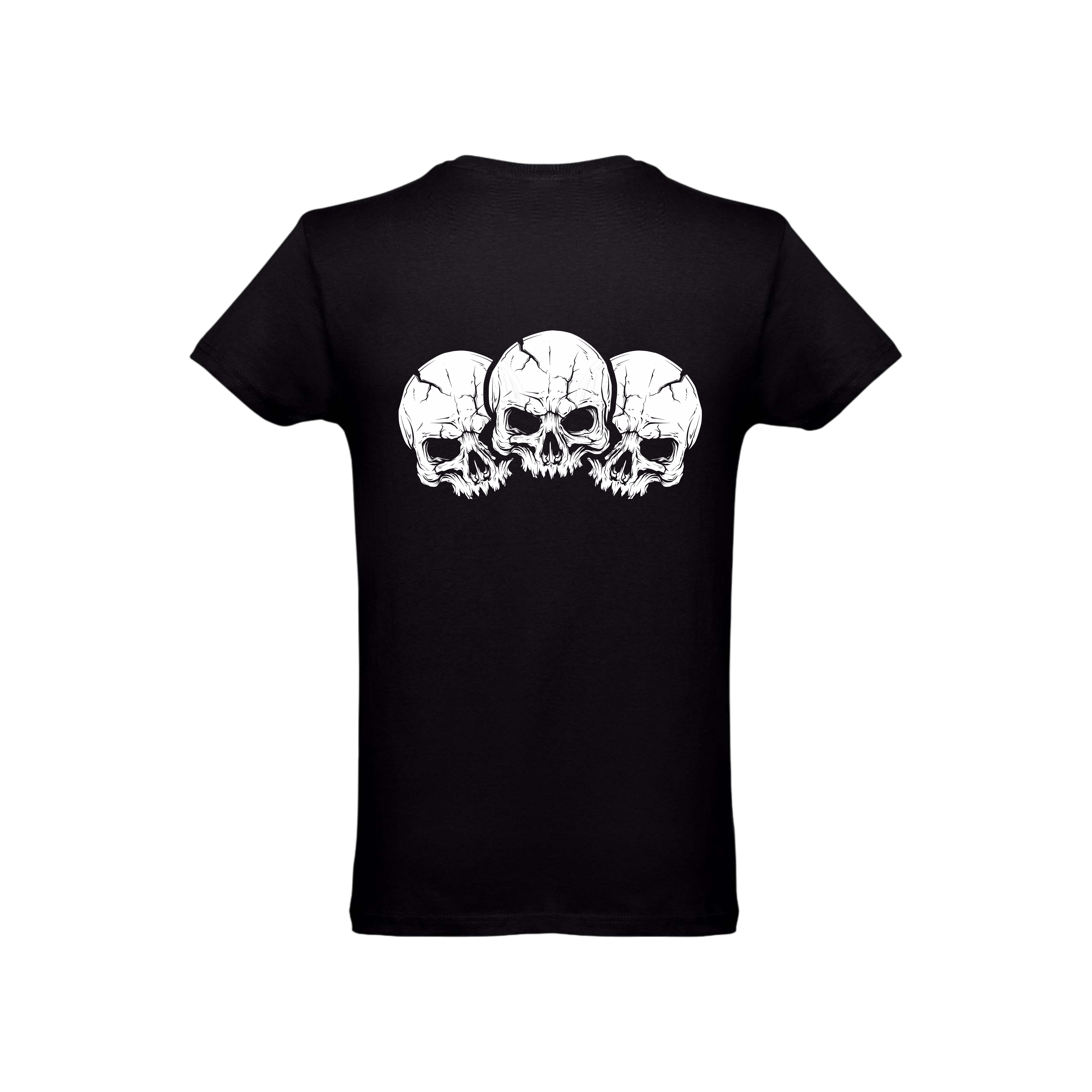 T-shirt Halloween três caveiras