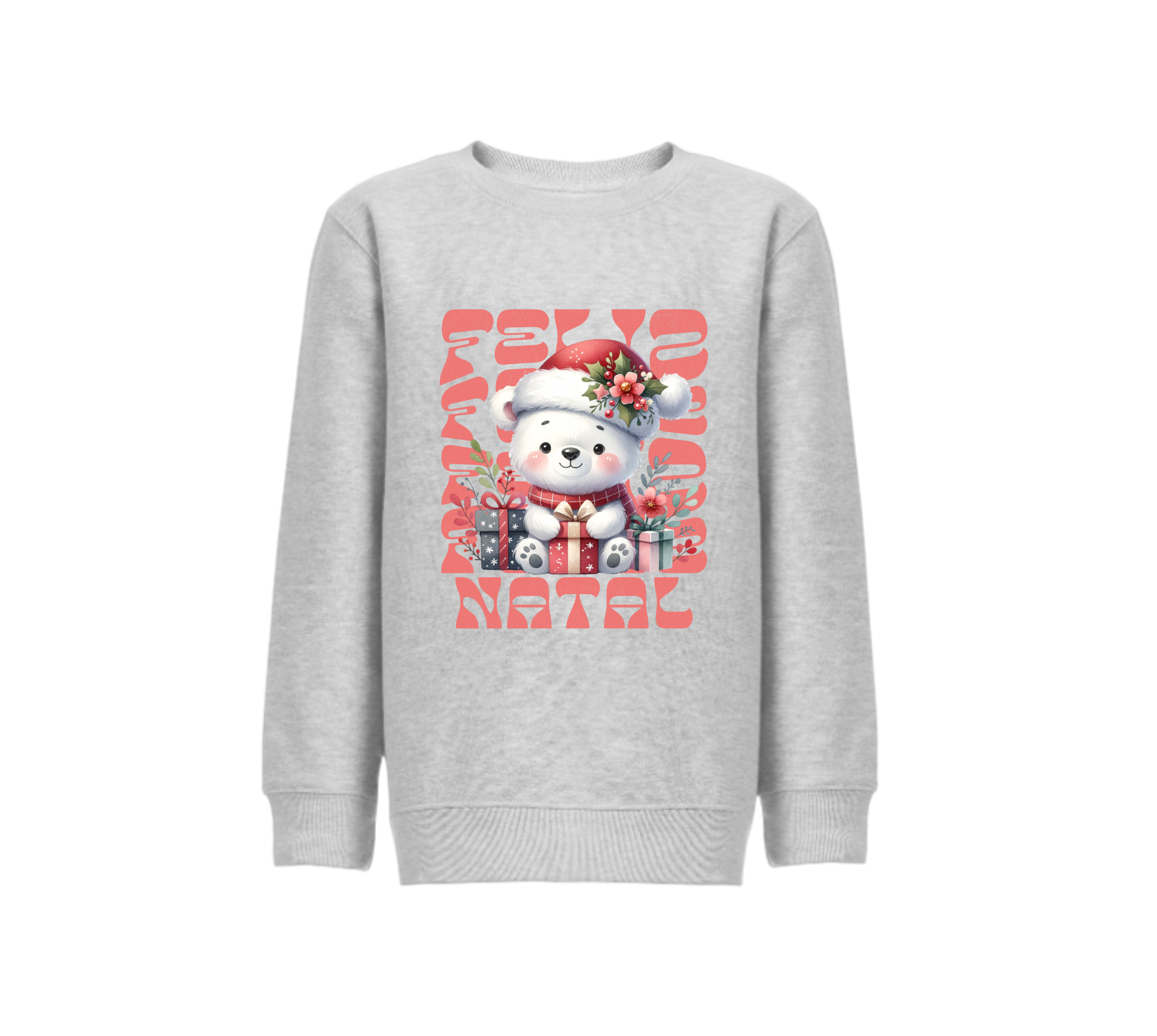 Sweatshirt Faliz natal com ursinho