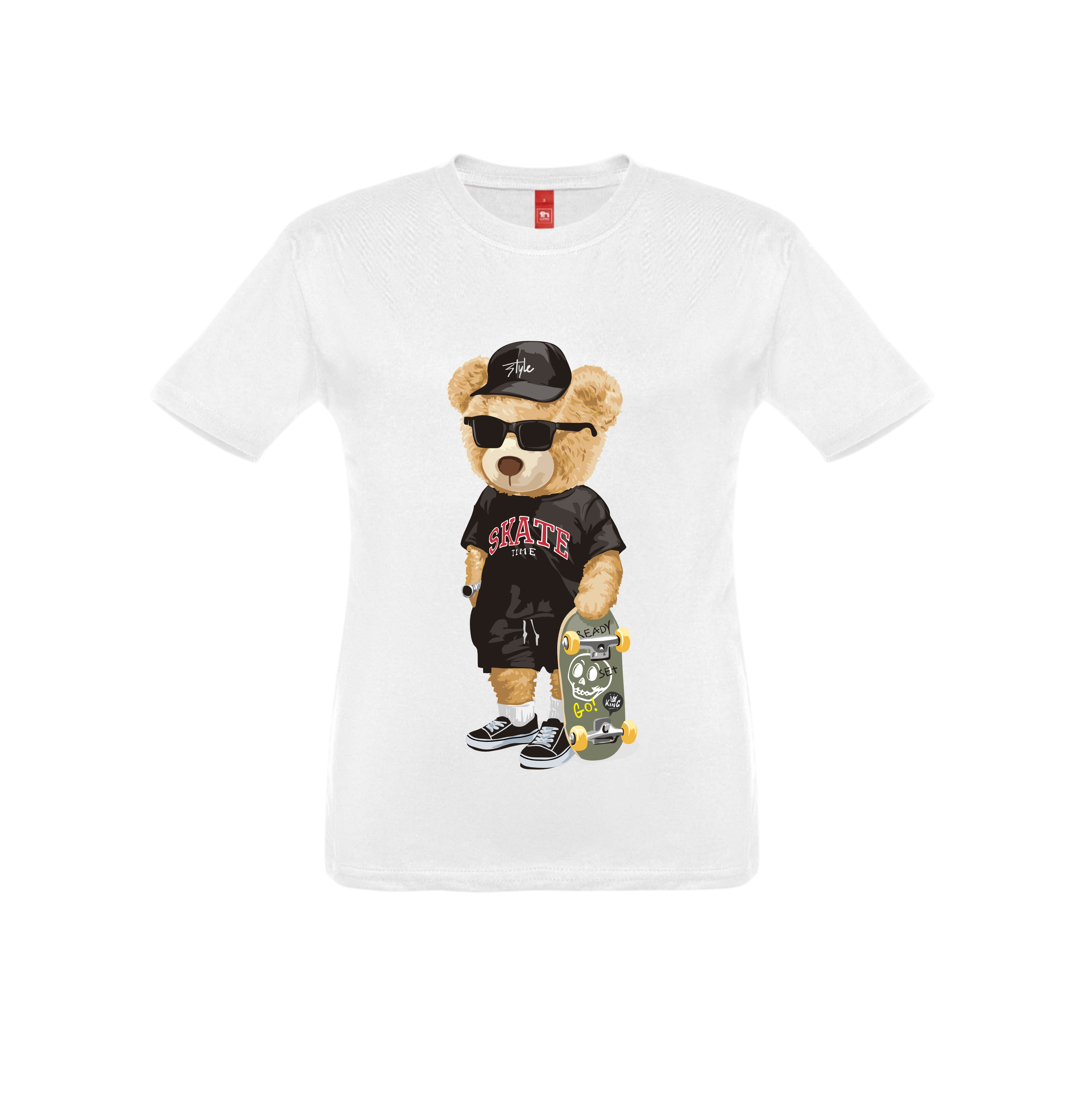 T-shirt urso de skate