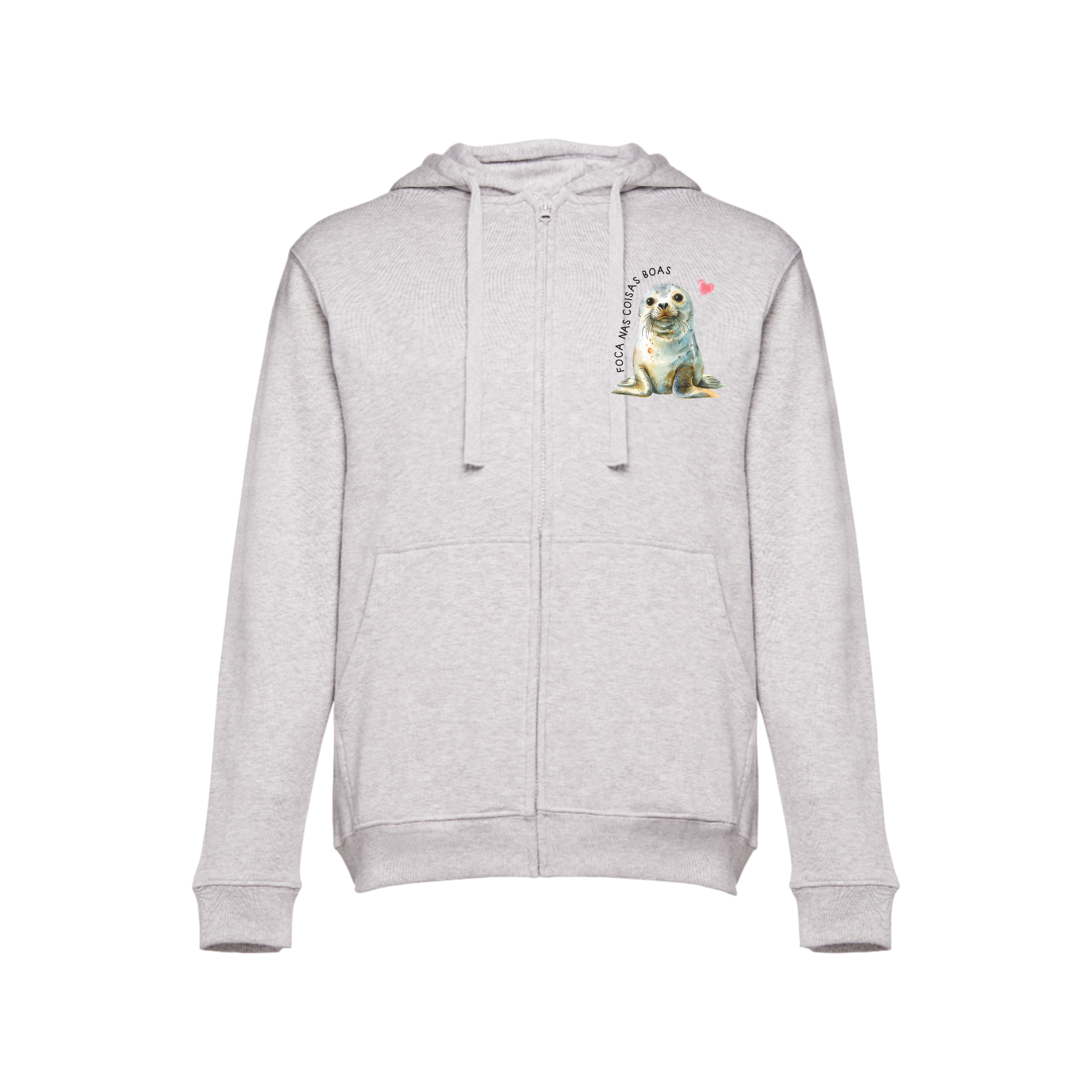 Casaco foca em coisas boas