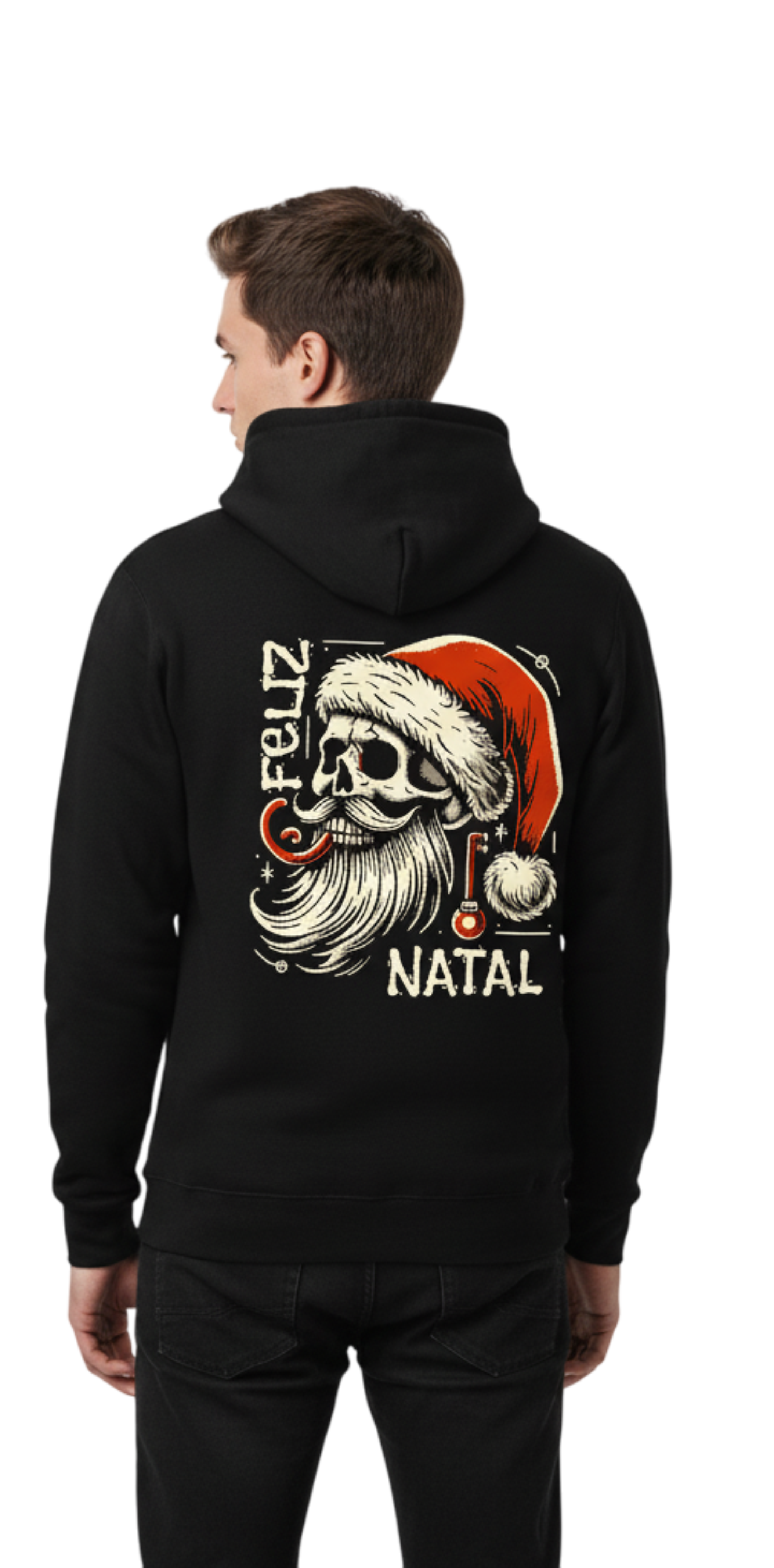 Sweatshirt Feliz Natal com caveira