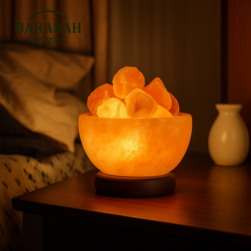 Fire Bowl Style Himalayan Salt Lamp with Rock Salt Chunks