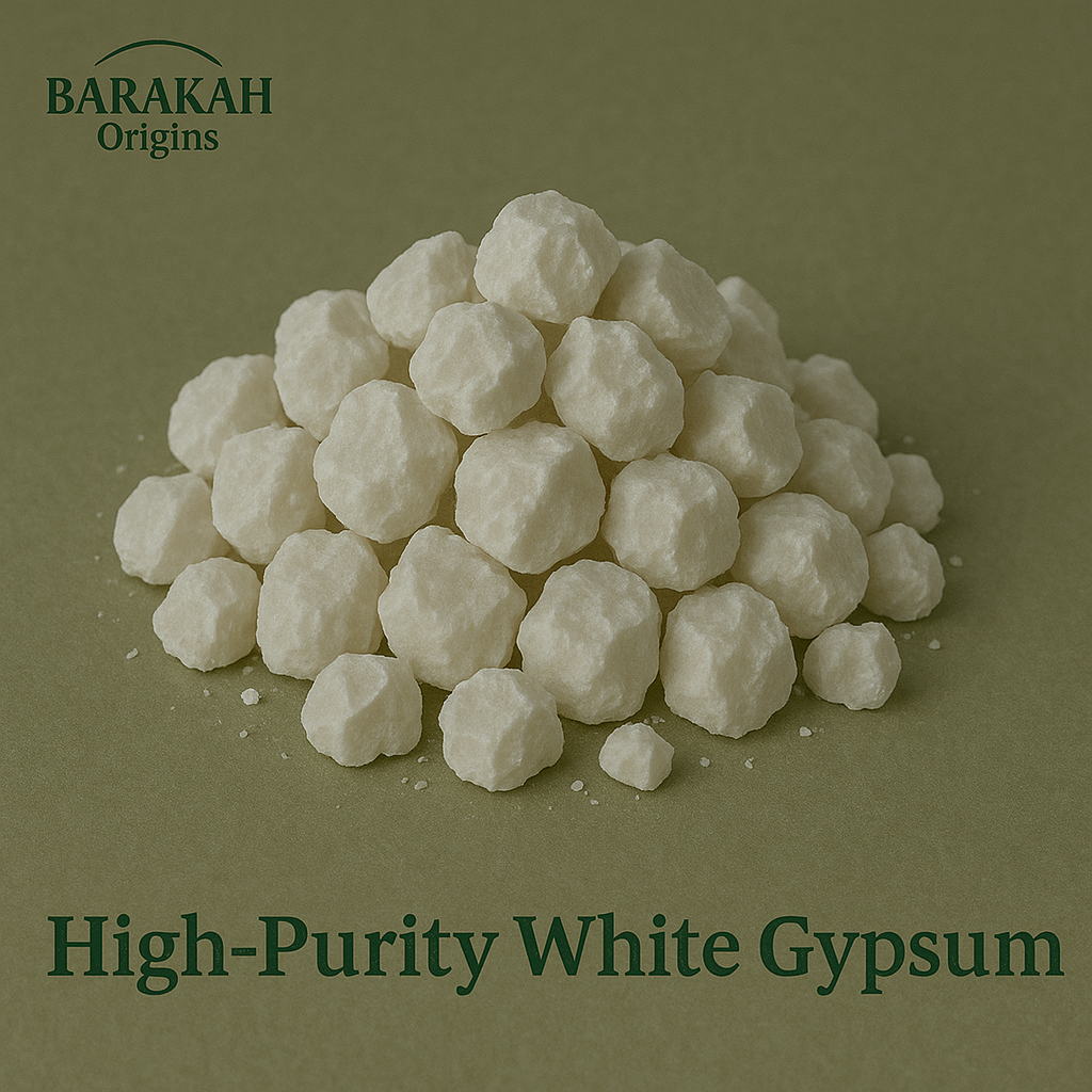 High-Purity White Gypsum – Premium Decorative & Industrial Use