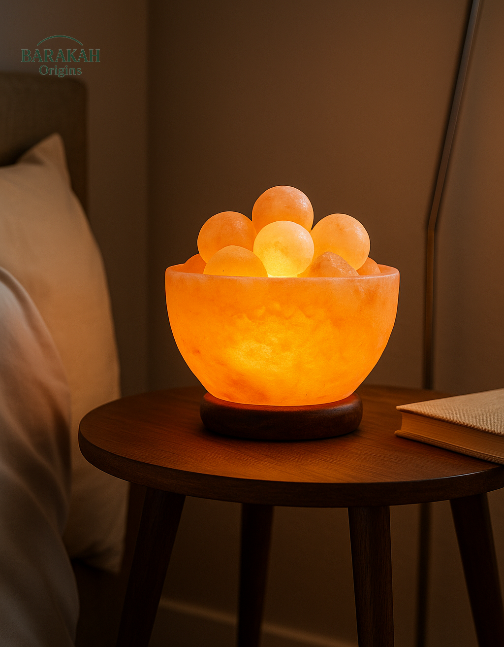 Attractive Fire Bowl Himalayan Pink Salt Lamp with Salt Balls