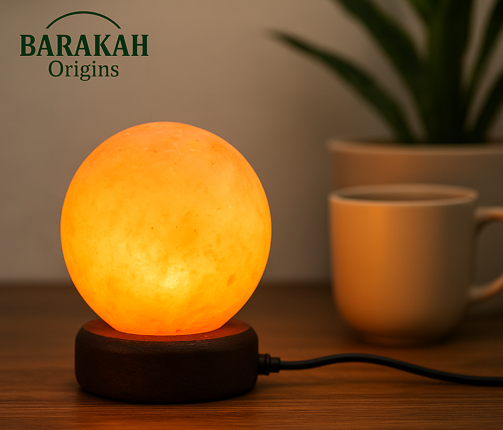 Ball Shape USB Himalayan Salt Lamp with Multicolored LED Bulb