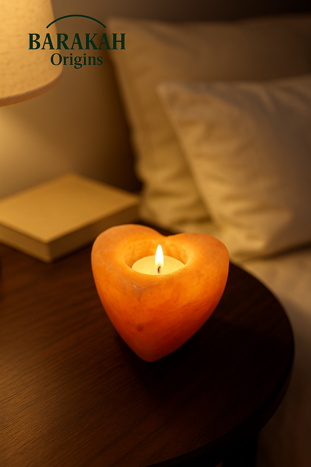 Heart-Shaped Himalayan Salt Candle Holder