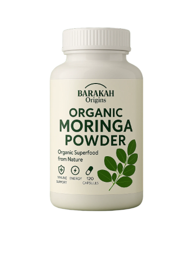 Organic Moringa Capsules – 120 Capsules Bottle