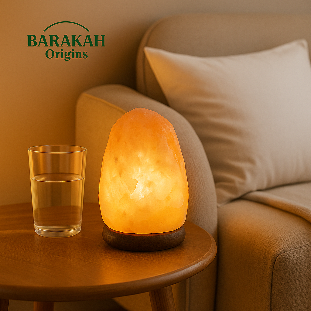 Himalayan Pink Salt Lamp with Wooden Base (5–7 Kg – Medium Size)
