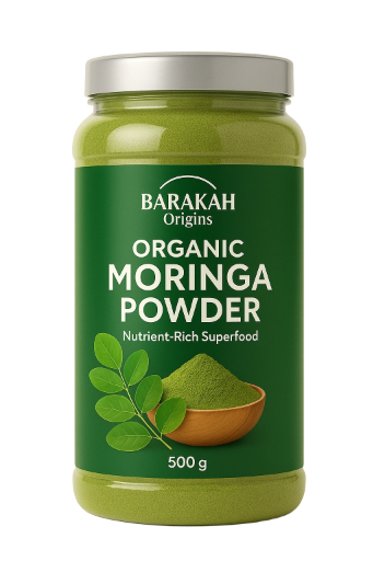 Organic Moringa Powder – 500 g (Premium Jar Pack)