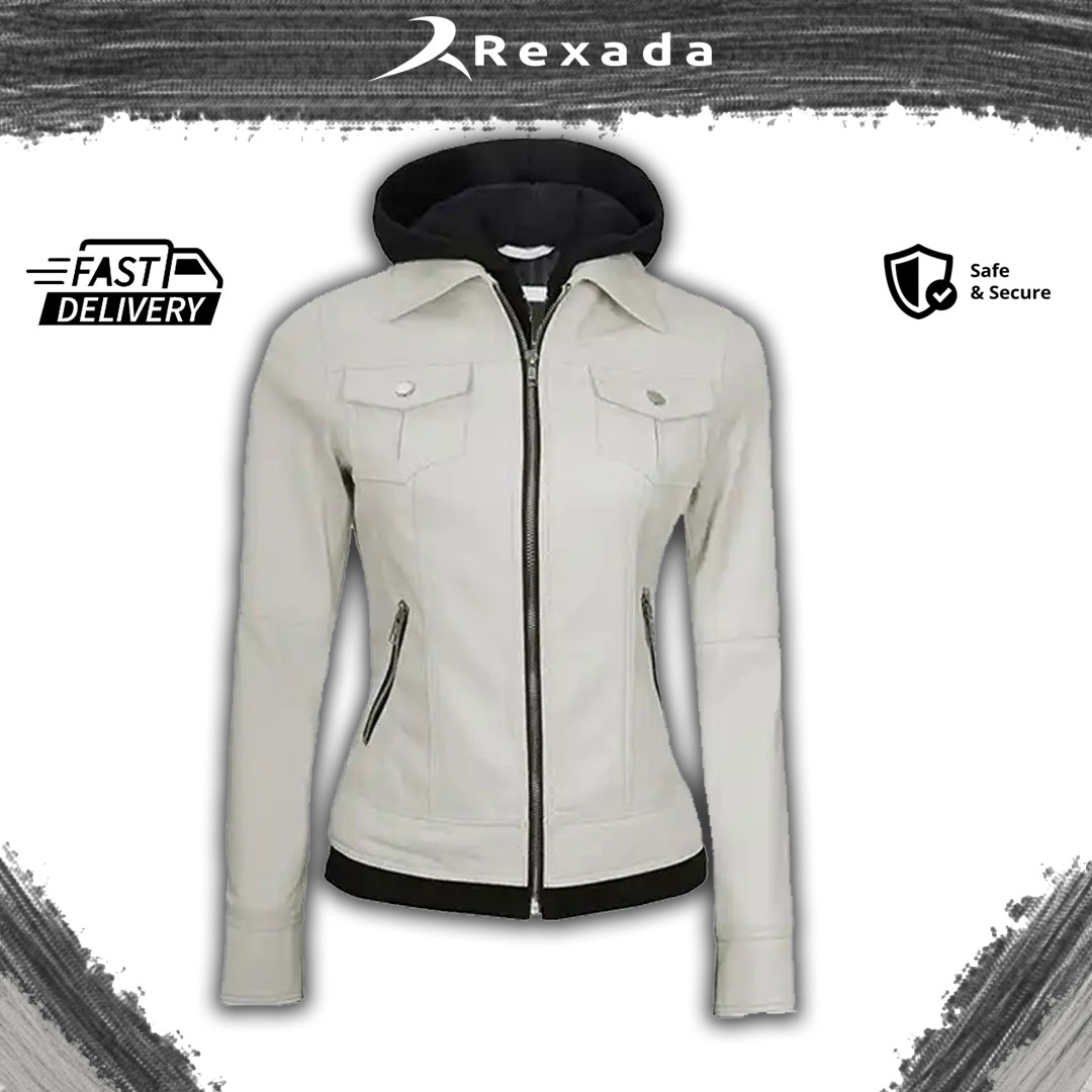 Rexada Eclipse Women’s Hooded Moto Leather Jacket – Bold Spirit. Street Luxury.